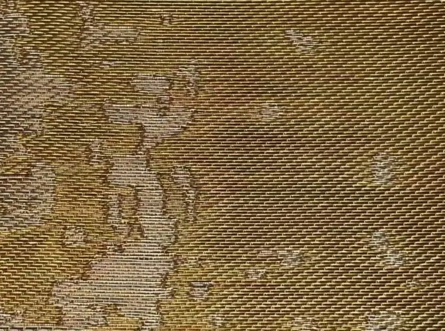 SG-LG-024 laminated glass metal mesh pattern sample