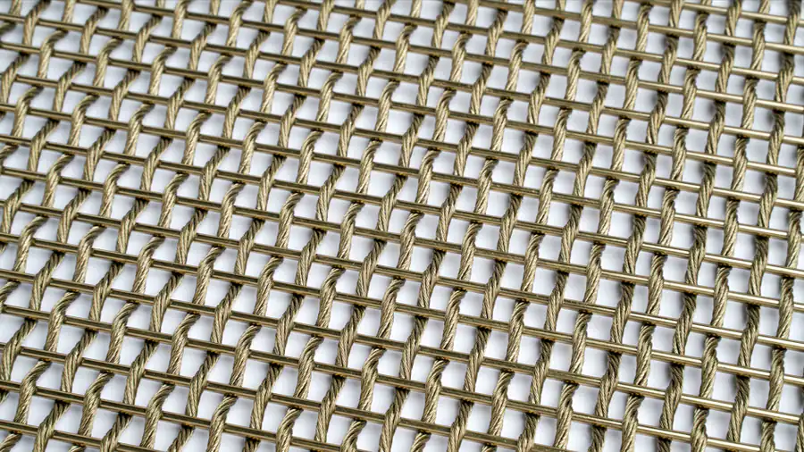 Cable rod wire mesh detail showing vertical cable and horizontal rod structure for architectural selection