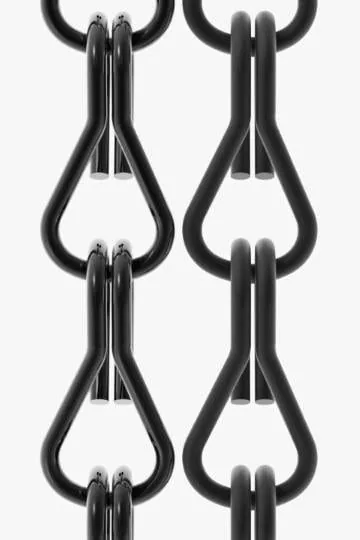 Black chain curtain colour sample