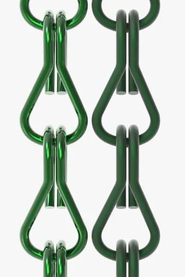 Green chain curtain colour sample