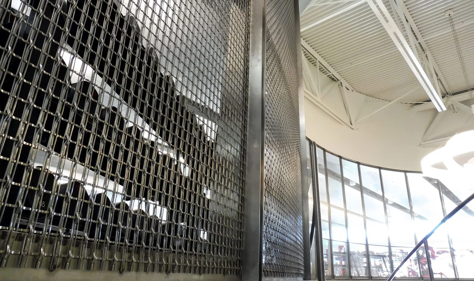 Custom Feature Surface architectural metal mesh application