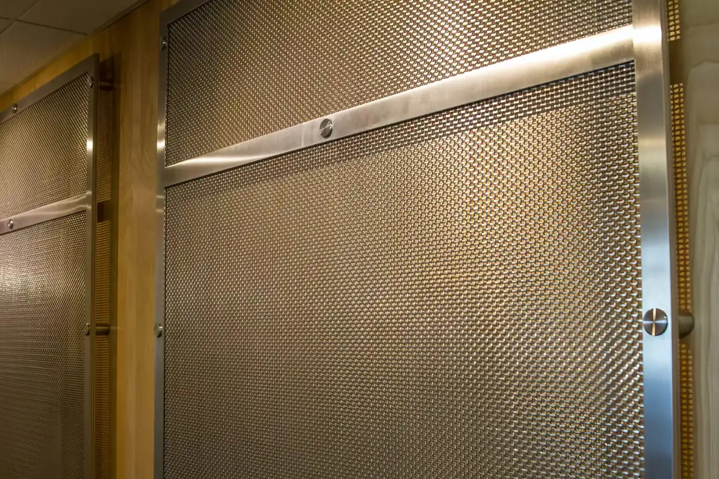 Elevator Cab architectural metal mesh application