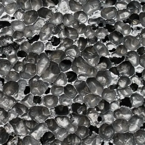 Large pore aluminum foam sample