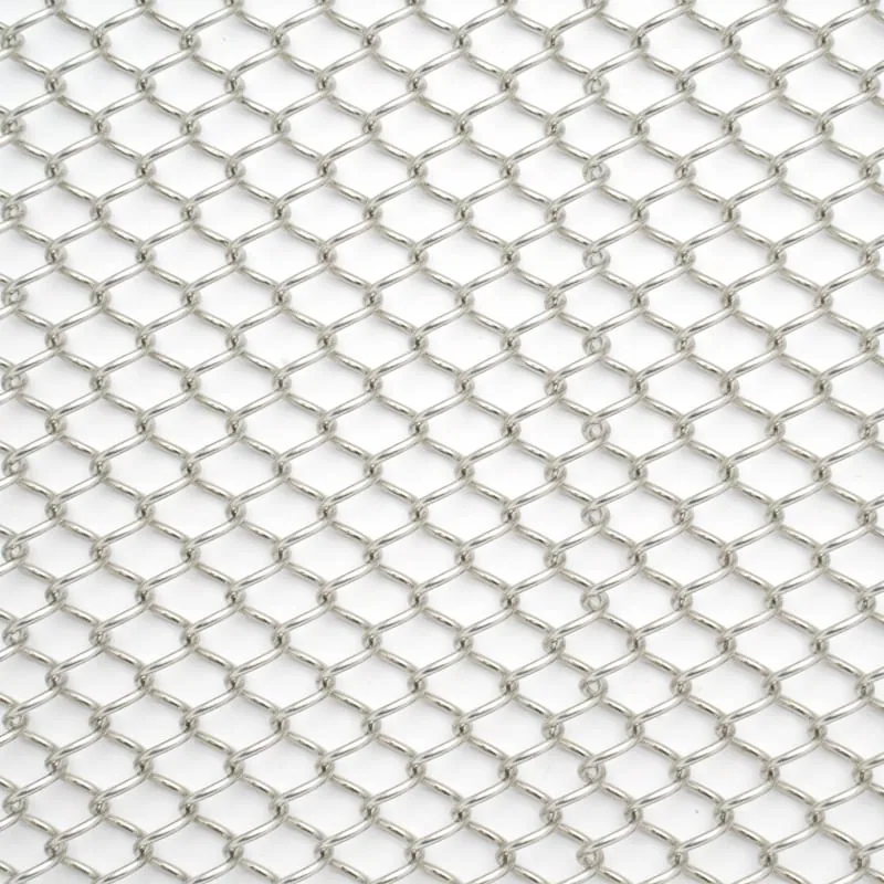 Medium opening coiled wire fabric sample