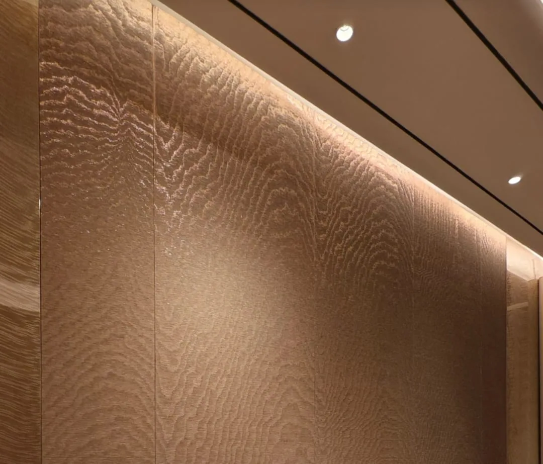 Backlit wall surface for Laminated Glass Metal Mesh