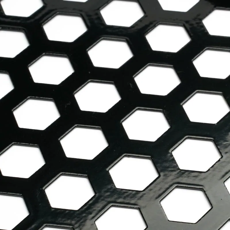 Hexagonal hole perforated metal sample