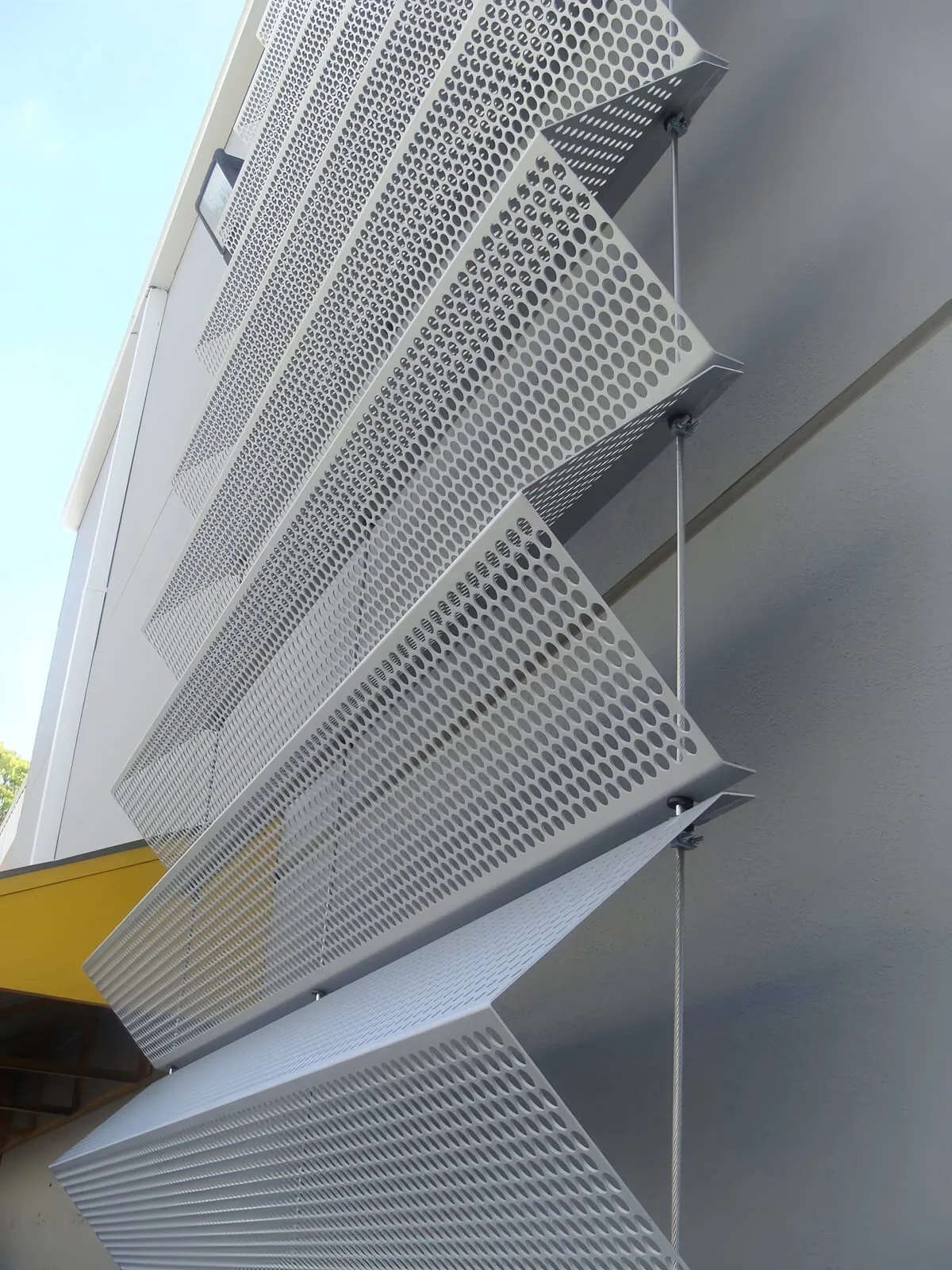 Folded facade panel for Perforated Metal Sheet