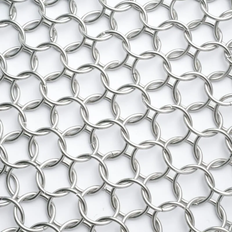 Single link metal ring mesh sample