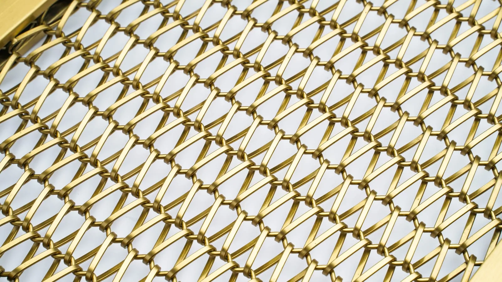 Gold spiral detail for Architectural Spiral Mesh