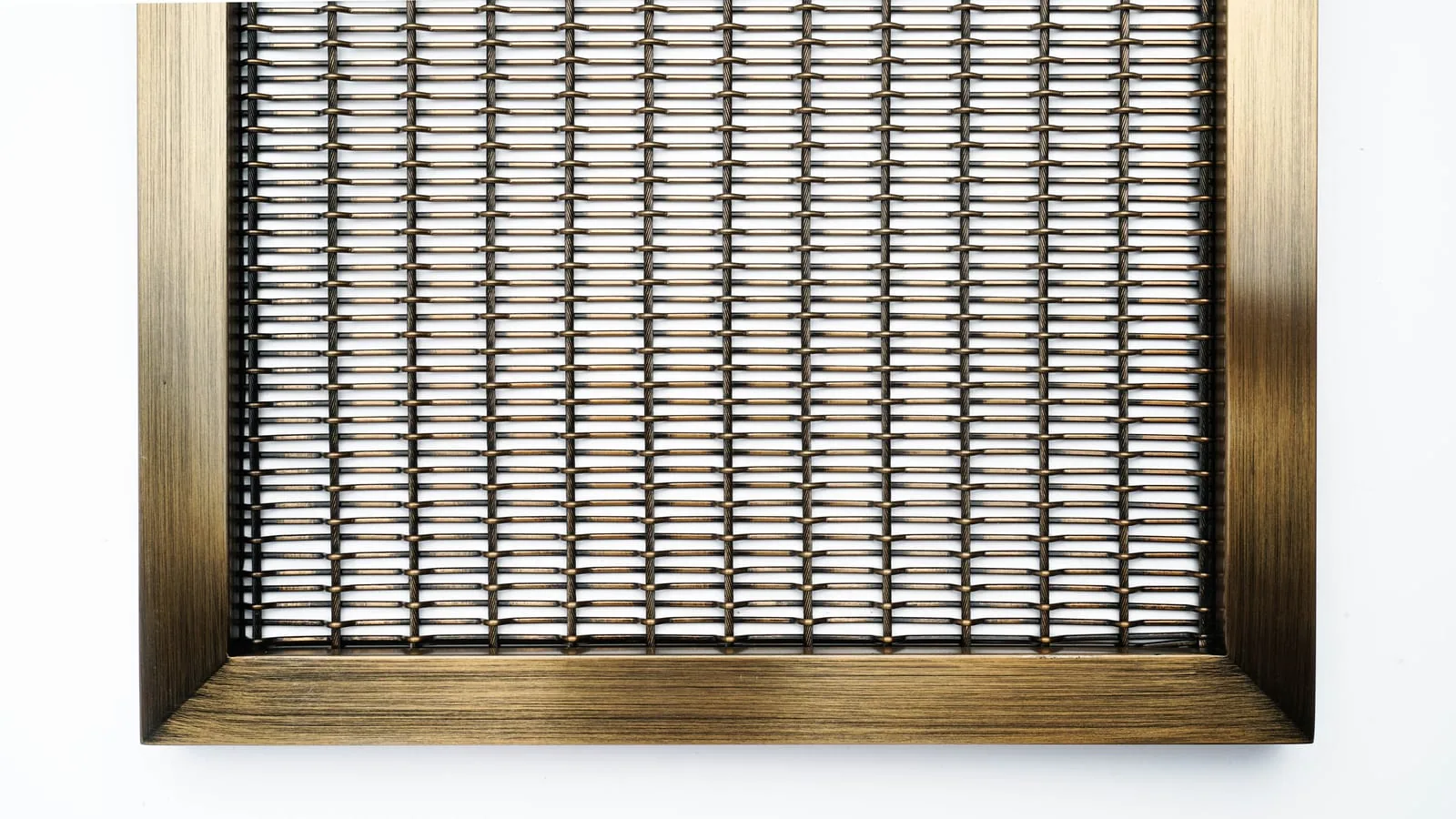Aged Bronze Finish sample approval reference for architectural metal mesh