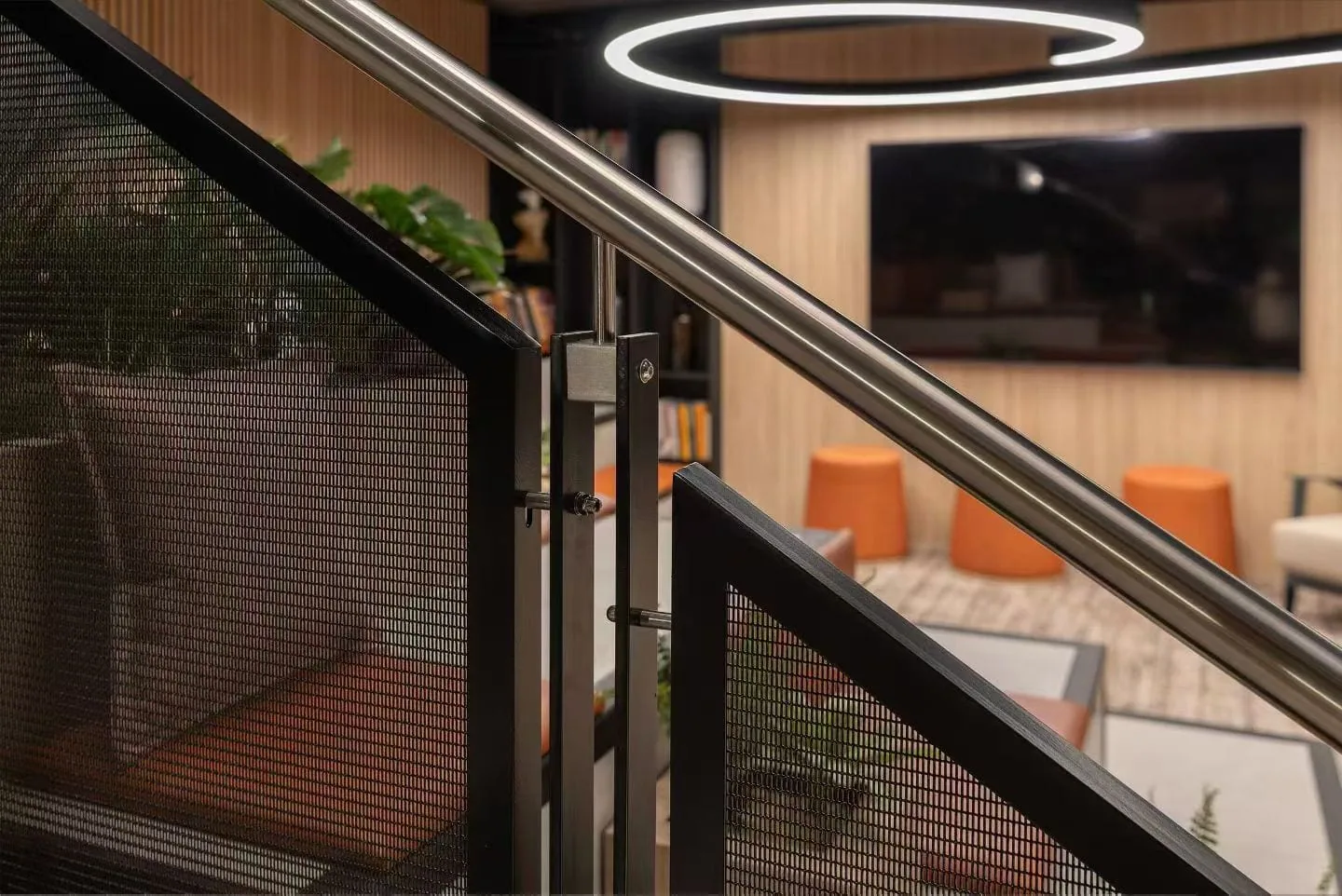 Architectural metal mesh stair railing reference for SGORIA OEM and ODM cooperation