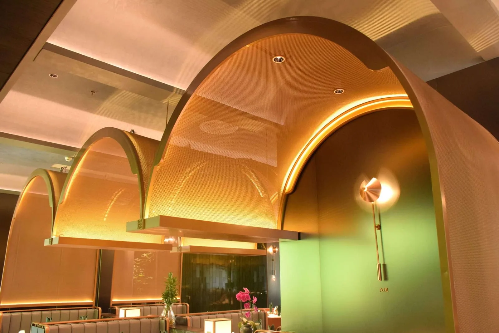 Hotel corridor metal mesh wall cladding - Woven Wire Mesh